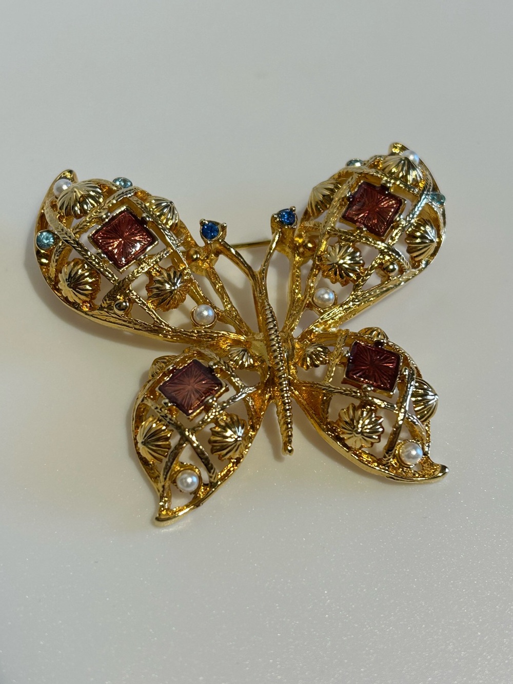 Avon Gold Butterfly Brooch
